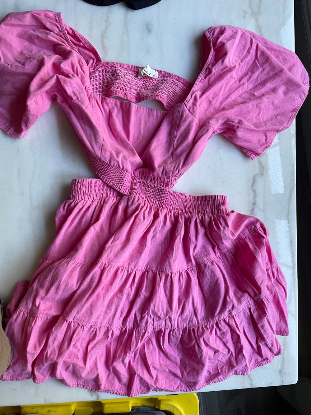 Off-Shoulder Pink Swim Cover-Up Set - Picture 5 of 6